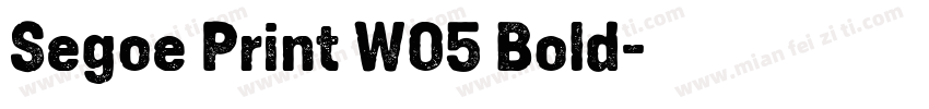 Segoe Print W05 Bold字体转换